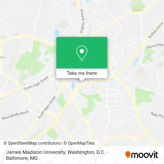 James Madison University map