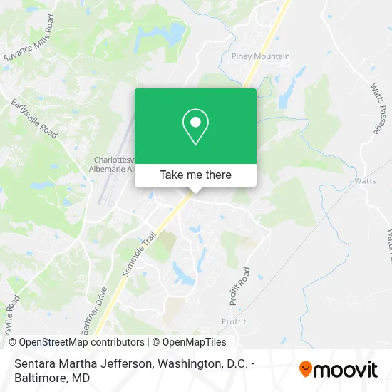 Sentara Martha Jefferson map