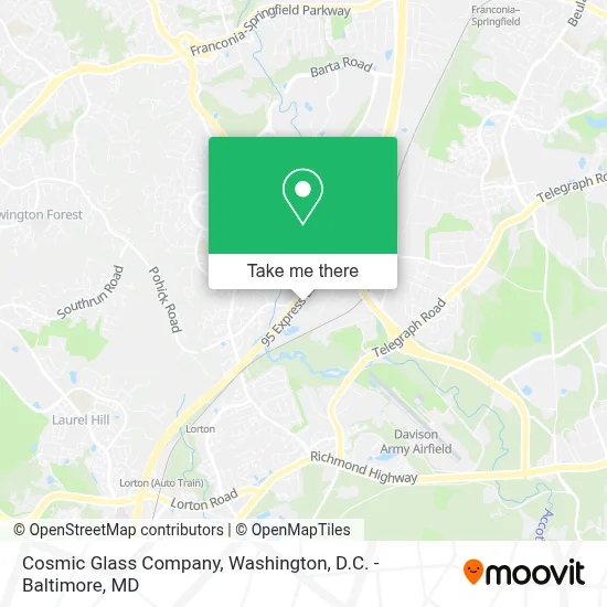 Cosmic Glass Company map