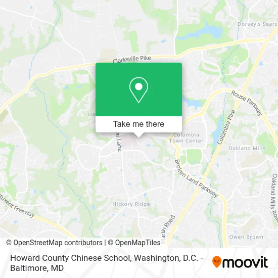 Howard County Chinese School map