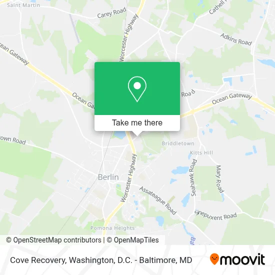 Cove Recovery map