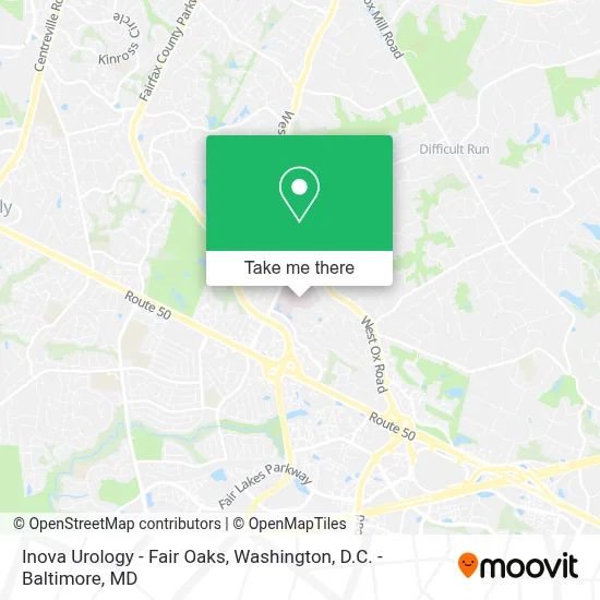 Inova Urology - Fair Oaks map