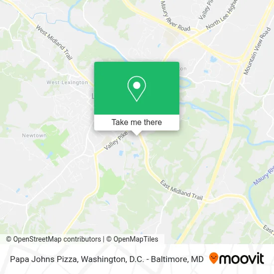 Papa Johns Pizza map