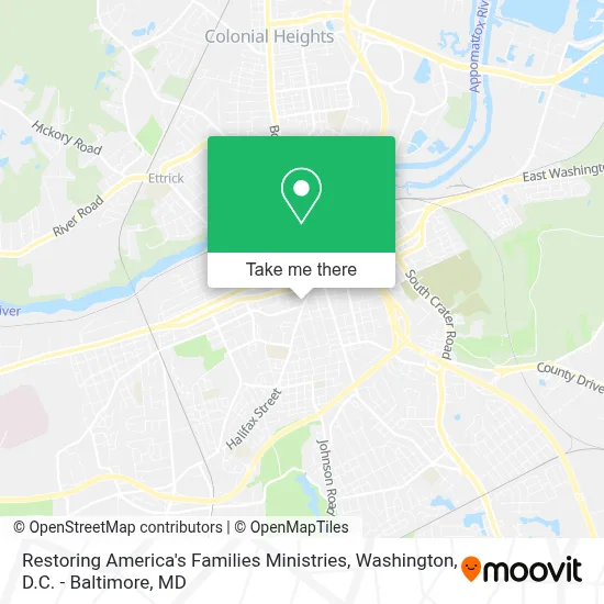 Restoring America's Families Ministries map