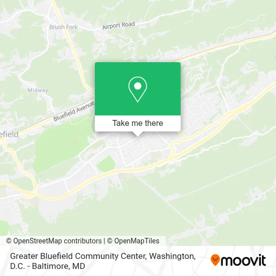 Greater Bluefield Community Center map