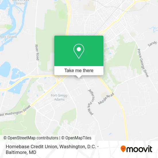 Homebase Credit Union map