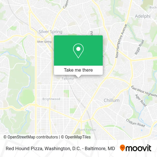 Red Hound Pizza map