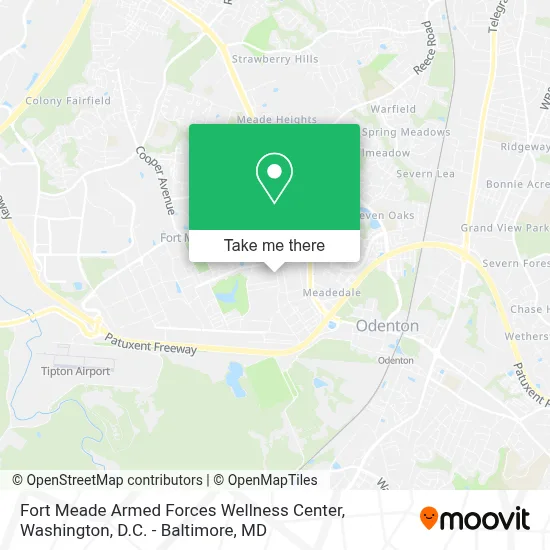 Fort Meade Armed Forces Wellness Center map