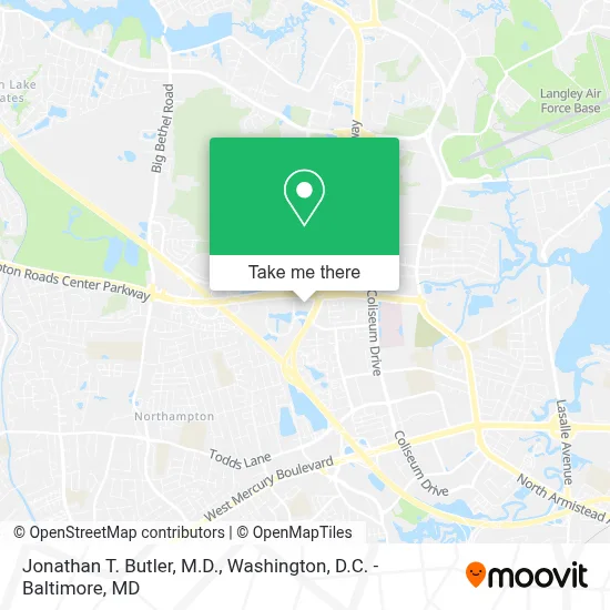 Jonathan T. Butler, M.D. map