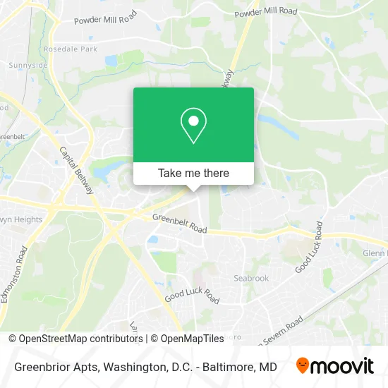Greenbrior Apts map