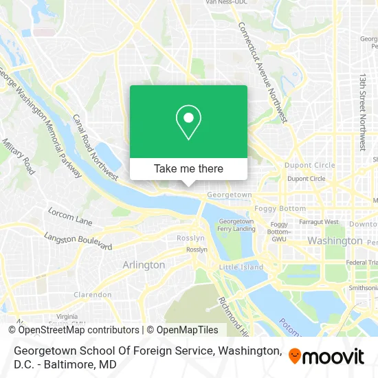 Georgetown School Of Foreign Service map