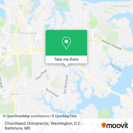 Churchland Chiropractic map