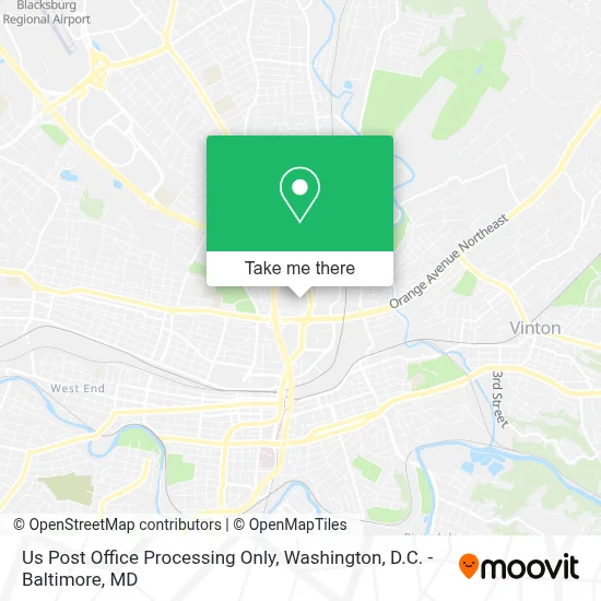 Us Post Office Processing Only map