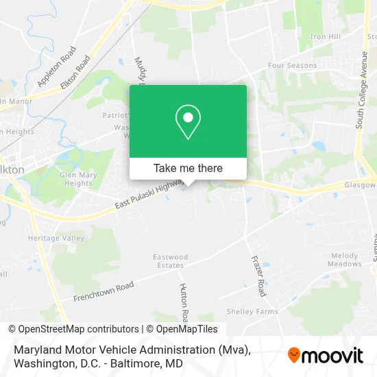Maryland Motor Vehicle Administration (Mva) map