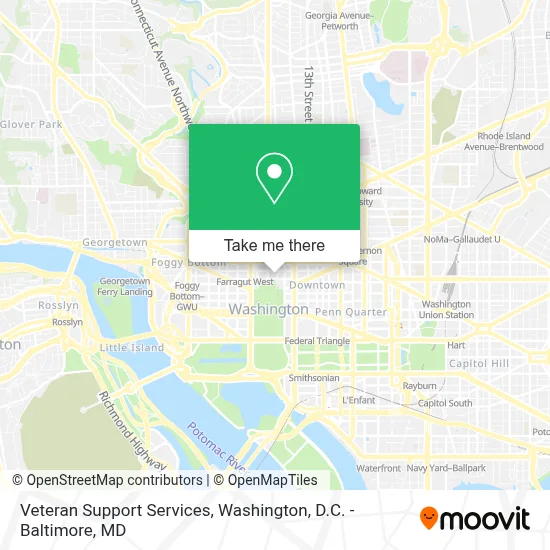 Veteran Support Services map