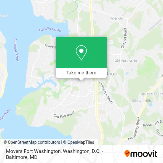 Movers Fort Washington map