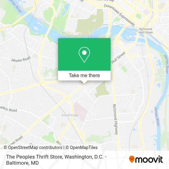 The Peoples Thrift Store map