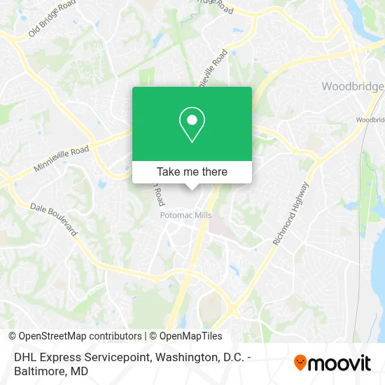 DHL Express Servicepoint map