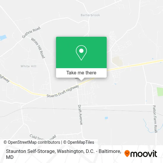 Staunton Self-Storage map