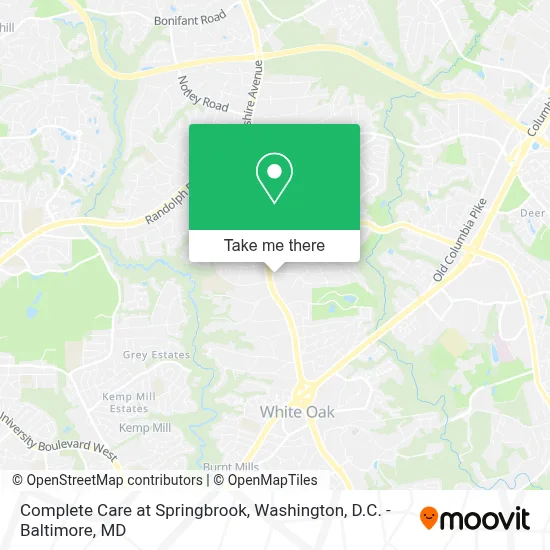 Complete Care at Springbrook map