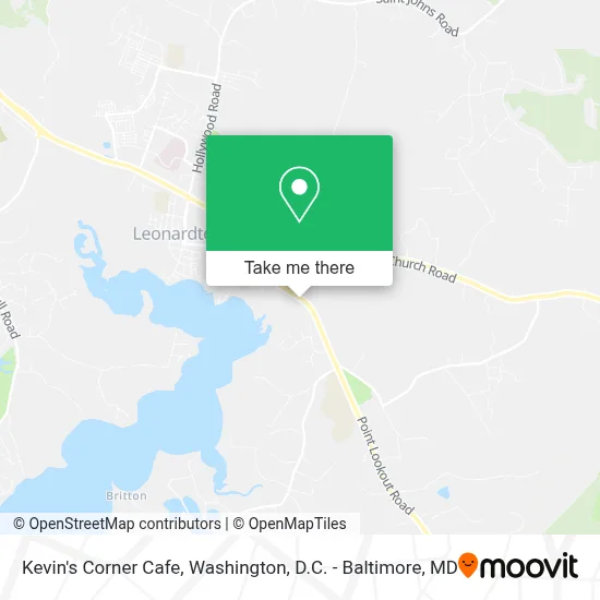 Kevin's Corner Cafe map