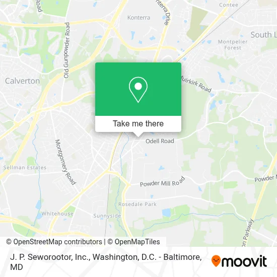J. P. Seworootor, Inc. map