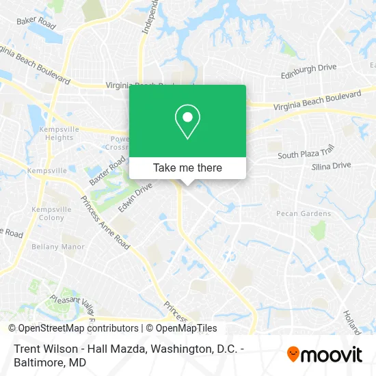 Trent Wilson - Hall Mazda map