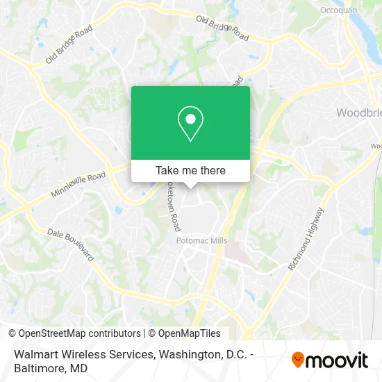 Walmart Wireless Services map