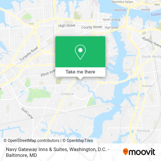 Navy Gateway Inns & Suites map