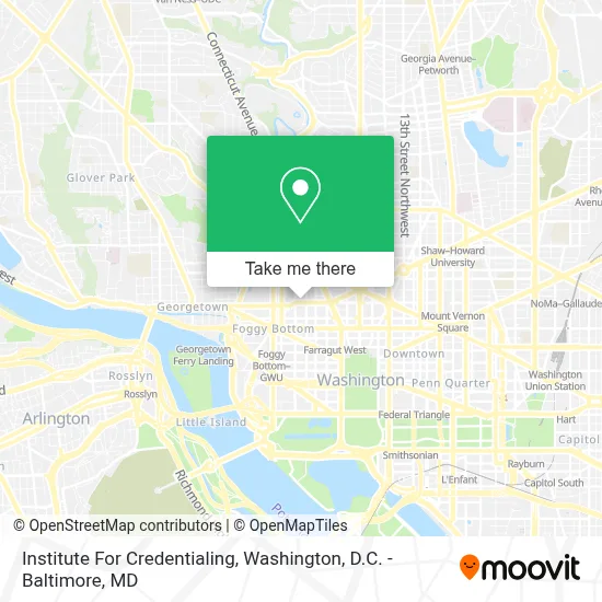 Institute For Credentialing map