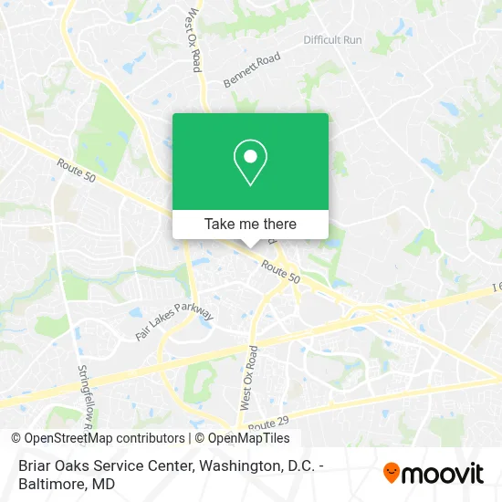 Briar Oaks Service Center map