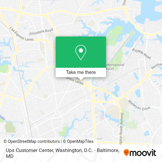 Ups Customer Center map