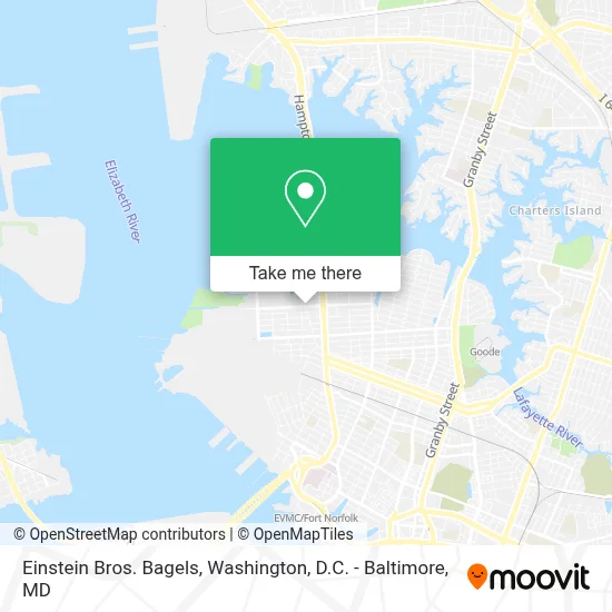 Einstein Bros. Bagels map