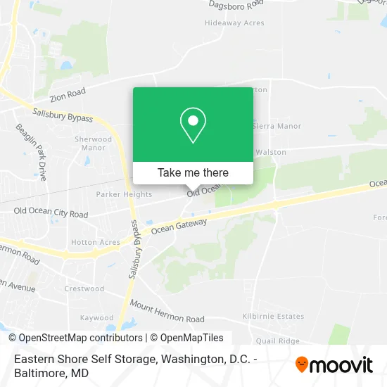 Eastern Shore Self Storage map