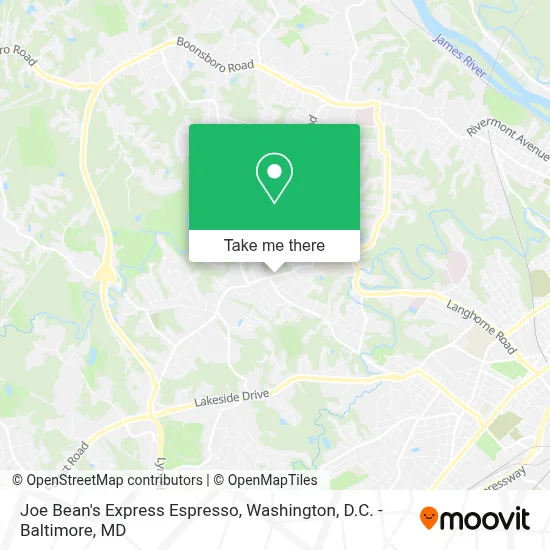 Joe Bean's Express Espresso map