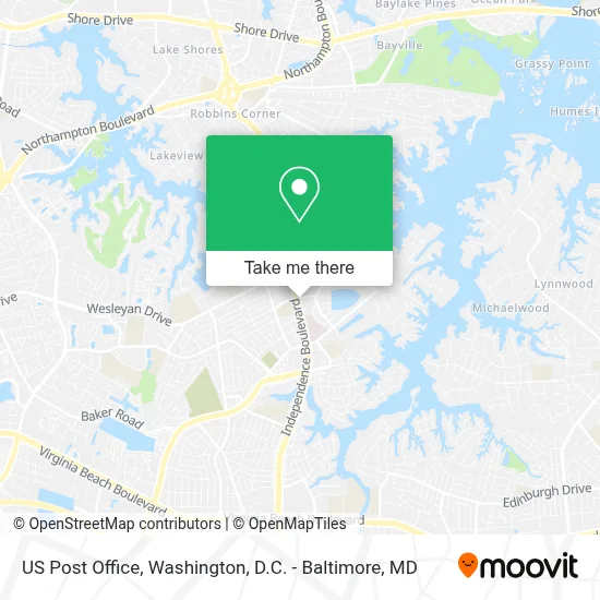 Us Post Office map