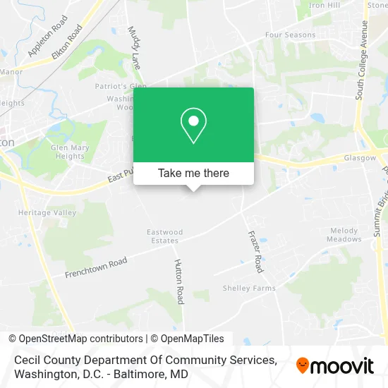 Cecil County Department Of Community Services map