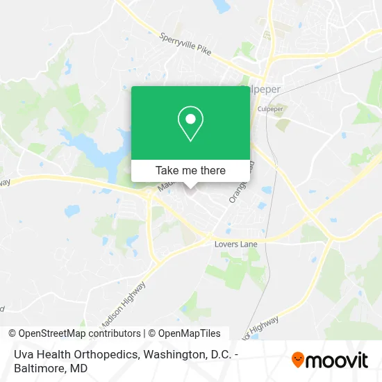 Uva Health Orthopedics map