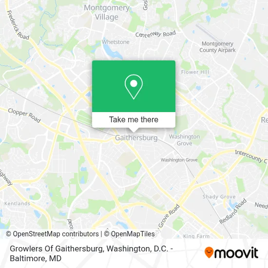 Growlers Of Gaithersburg map