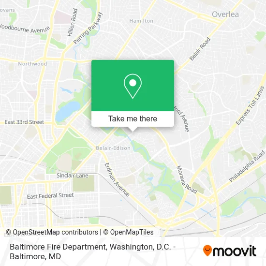 Baltimore Fire Department map