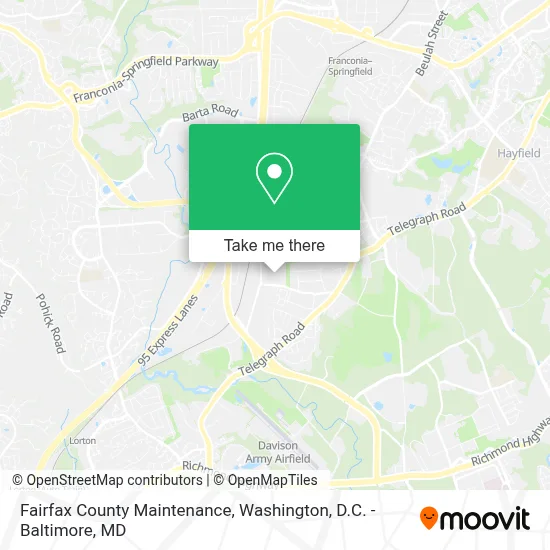 Fairfax County Maintenance map