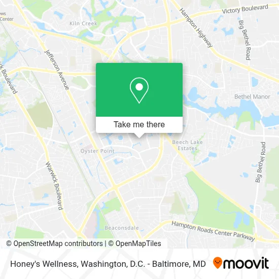 Honey's Wellness map