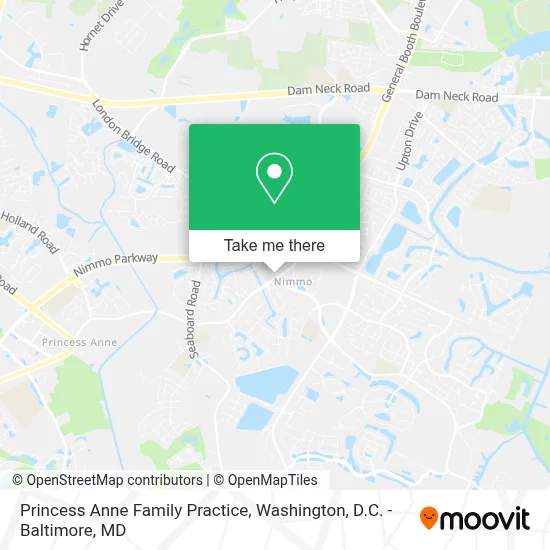 Princess Anne Family Practice map