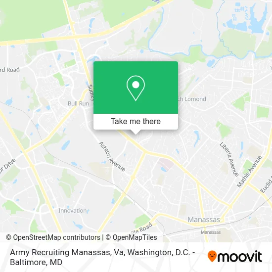 Army Recruiting Manassas, Va map