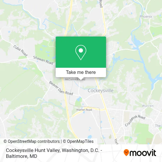 Cockeysville Hunt Valley map