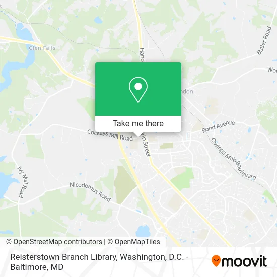 Reisterstown Branch Library map