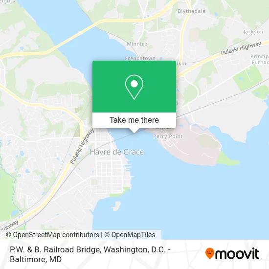 P.W. & B. Railroad Bridge map