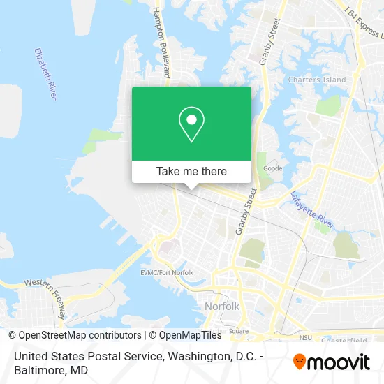 United States Postal Service map
