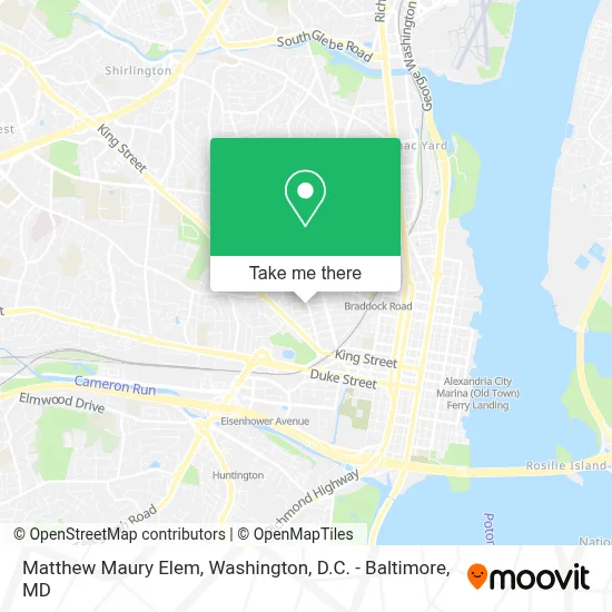 Matthew Maury Elem map