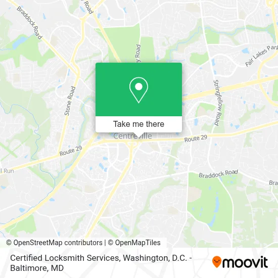 Certified Locksmith Services map